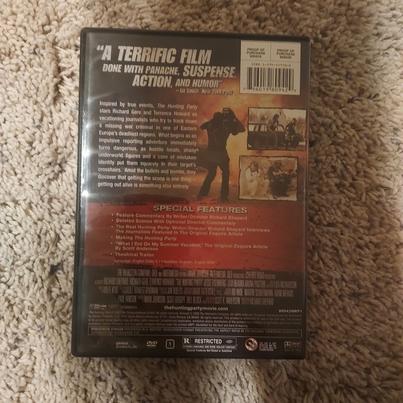 The Hunting Party (DVD, 2007) Pre-Owned Tested Working Great Condition - Picture 2 of 2
